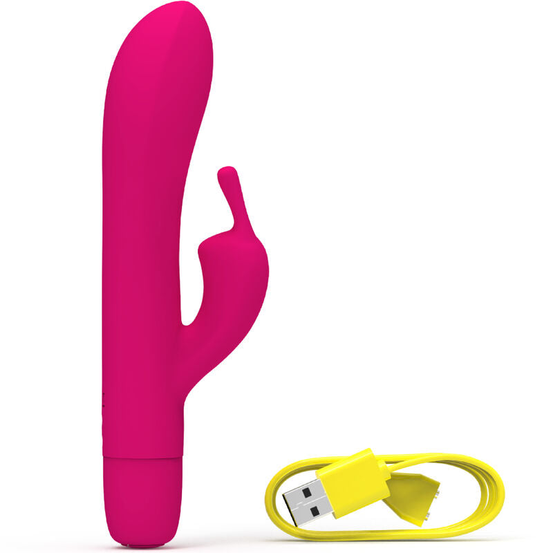 B Swish - Bunny Rechargeable Vibrator, featuring dual motors, 8 intensity levels, and a waterproof design. Rechargeable, body-safe, and perfect for G-spot and clitoral stimulation.u7t87